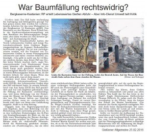 2016-02-25 G.Allg. War Baumfaellung rechtswidrig